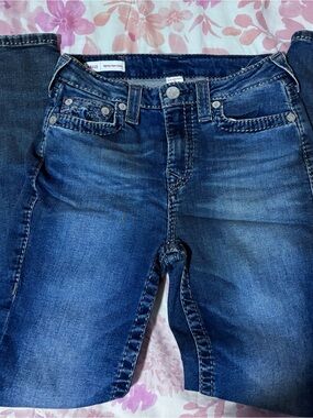 True Religion Dark Blue Women's High Rise Super Skinny Denim Jeans - Size 27
